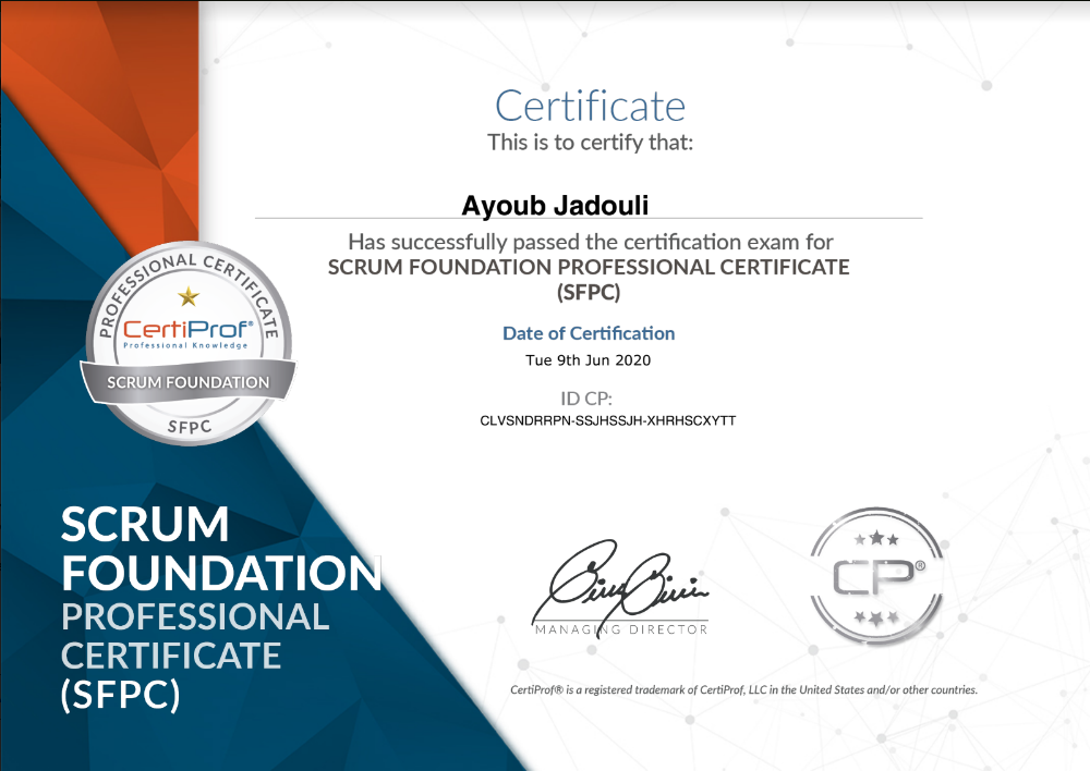 Scrum Foundation Professional Certification